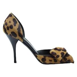 Valentino-Zapatos de tacón con estampado de leopardo y pelo de pony de Valentino-Otro