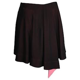 Balenciaga-Balenciaga Falda Asimétrica Negra y Rosa-Negro