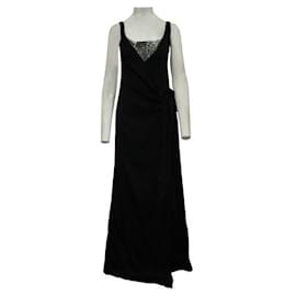 Autre Marque-Vestido preto elegante de designer contemporâneo-Preto