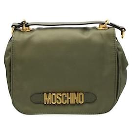 Moschino-Moschino bolsa de ombro de nylon verde escuro-Verde