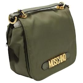 Moschino-Moschino bolsa de ombro de nylon verde escuro-Verde