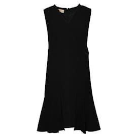 Marni-Marni Black Dress With V-Neck Detail-Black