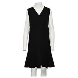 Marni-Marni – Schwarzes Kleid mit V-Ausschnitt-Schwarz