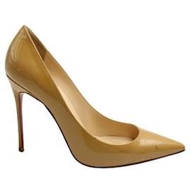 Christian Louboutin-Christian Louboutin Light brown Classic Patent leather Heels-Brown