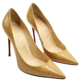 Christian Louboutin-Christian Louboutin Light brown Classic Patent leather Heels-Brown