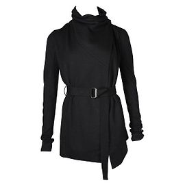 Helmut Lang Loose Fitting Woolen Black Jacket/ Coat Black