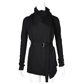 Helmut Lang-Helmut Lang Loose Fitting Woolen Black Jacket/ Coat-Black