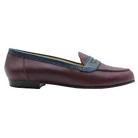 Bottega Veneta Mocasines vintage burdeos y azul marino Burdeos