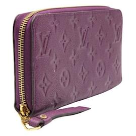 Louis Vuitton-Louis Vuitton Purple Monogram Embossed Zippy Wallet-Purple