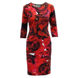 Robe Dita imprimée rouge Preen By Thornton Bregazzi Rouge
