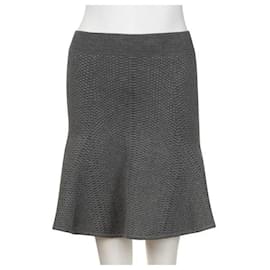 Sandro-Sandro Fit And Flare Mini Skirt-Grey