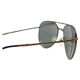 Burberry-Burberry Brown Metallic Classic Aviator Sunglasses-Brown