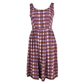 Prada-Prada Purple, Brown & Beige Sleevless Dress-Multiple colors