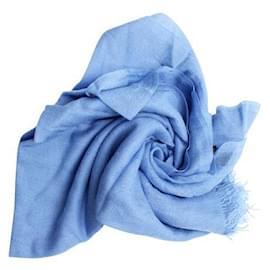 Etro-Etro Cachemire Bleu Clair/ Châle en soie-Bleu