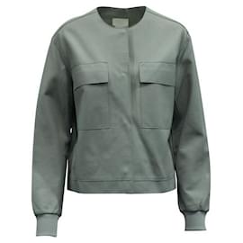 Autre Marque-Contemporary Designer Light Grey Lambskin Jacket-Grey