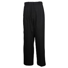 HERMÈS Dark Grey Woolen Pants Grey
