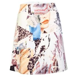 Autre Marque-Contemporary Designer Printed Wool Skirt-Multiple colors