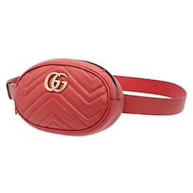 Gucci-Gucci Gg Marmont Belt Bag-Red