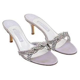 Autre Marque-Zeitgenössische Designer-Sandale mit lila Twist-Diamanten-Andere