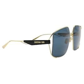 Dior-Óculos de sol quadrado azul e dourado Dior-Azul