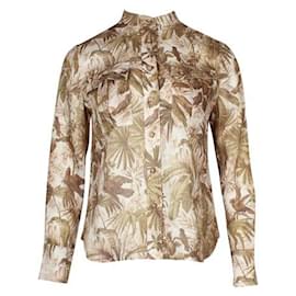 Zimmermann-Camisa de lino con estampado tropical de Zimmermann-Multicolor