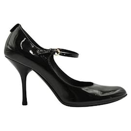Gucci-Zapatos de tacón Mary Jane de charol negro de Gucci-Negro