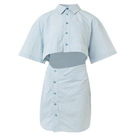 Jacquemus Babyblaues La Rode Aries Kleid Blau
