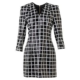 Robe à sequins monochromes Balmain Noir