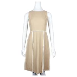 Fendi-Robe Fendi beige et crème avec jupe à panneaux-Beige