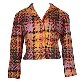 Roberto Cavalli-Roberto Cavalli Multicoloured Short Wool Jacket with Silk Lining-Multiple colors