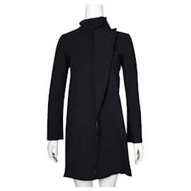Autre Marque-Cappotto di media lunghezza nero Sportmax dal design contemporaneo-Nero