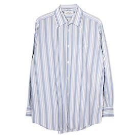 Hermès Camisa de negocios de algodón a rayas Hermes Azul