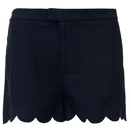 Red Valentino Scallop Cady Shorts Black