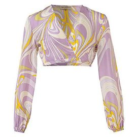 Emilio Pucci top corto con estampado Onde Multicolor