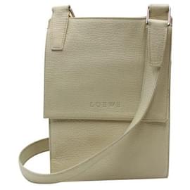 Loewe-Loewe Ivory Grained Leather Sling Bag-Cream