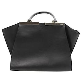 Fendi-Fendi Black 3Jours Leather Handbag-Black