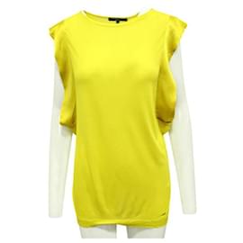 Gucci-Gucci Yellow Top With Silk Sleeves-Yellow