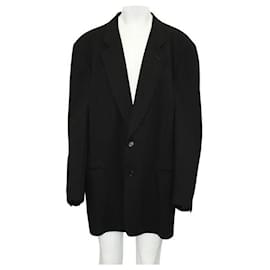 Giorgio Armani-Blazer vintage de lana negra de Giorgio Armani-Negro