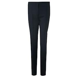 Hermès-Pantalones Hermes de pierna ancha en mezcla de lana y algodón-Negro