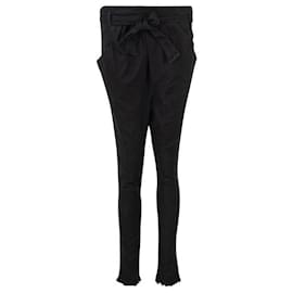 Isabel Marant-Isabel Marant Linen Paper Bag Trousers-Black