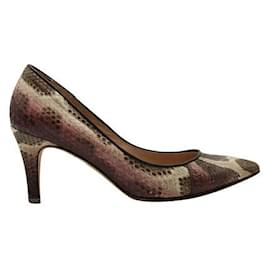 Autre Marque-Contemporary Designer Python Skin Colorful Heels-Other
