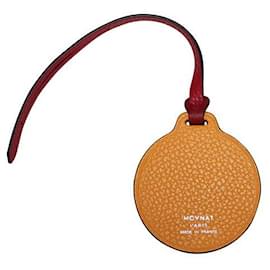Moynat-Moynat Leather Bag Charm With Bull-Red