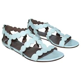 Alaïa-Alaia White Flat Sandals-White