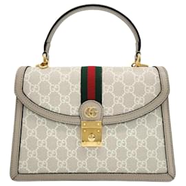Gucci-Gucci  Ophidia Top Handle Bag (651055)-Multiple colors,Beige