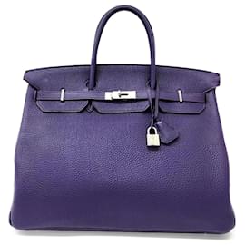 Hermès-Hermès  Birkin 40 (N)-Dark purple