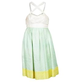 Proenza Schouler-PROENZA SCHOULER Grünes ärmelloses Kleid-Mehrfarben