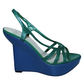 Bally-Bally Two Colors Wedges-Green