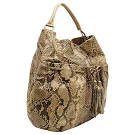 Anya Hindmarch-Anya Hindmarch Big Snakeskin Tote Bag with Tassels-Other