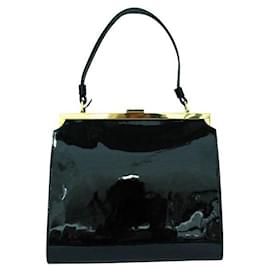 Mansur Gavriel-Mansur Gavriel Elegant Black Patent Leather Handbag-Black