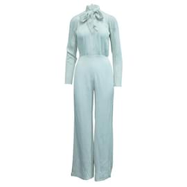 Reformation-Reformation White Maxi Jumpsuit with Open Back-White
